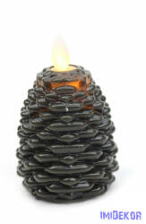  LED mozgó lángú toboz gyertya 8cm