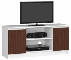 Artool Comoda pentru TV, placa laminata, 6 rafturi, alb si wenge, 120x40x55 cm (381923-AK) - mercaton Comoda