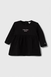Calvin Klein Jeans gyerek pamutruha fekete, mini, harang alakú - fekete 74