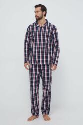 Tommy Hilfiger pamut pizsama sötétkék, mintás - sötétkék M