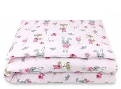  Baby Shop ágynemű huzat 90*120cm - rózsaszín róka és nyuszi