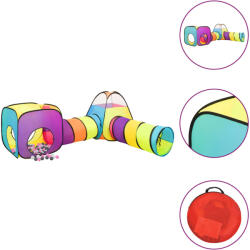  Cort de joacă pentru copii, 250 bile, multicolor, 190x264x90 cm (3107756)