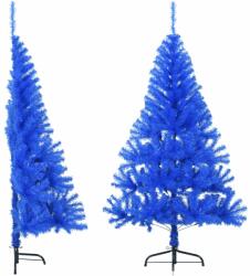  Jumătate brad de crăciun artificial suport, albastru 120 cm pvc (344680)