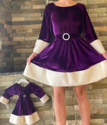 Ie traditionala Rochie scurta cu tematica de Craciun - Santa 4