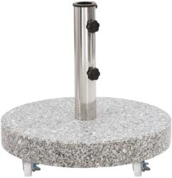 vidaXL Suport umbrelă de soare, gri, 30 kg, granit, rotund (48562) - comfy