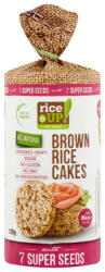 RiceUP! Rice Up, Puffasztott teljes kiőrlésű barna rizs szelet, 7 féle szupermaggal, 120g