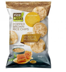 RiceUP! , mézes-mustáros ízű rizs chips, 60g - fittipanna