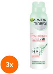 Garnier Mineral Hialuronic Care Sensitive 72h deo spray 3x150 ml