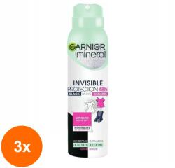 Garnier Mineral Invisible Black White Colors Floral deo spray 3x150 ml
