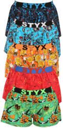 Styx 5PACK női klasszikus boxeralsó Styx art sport gumiból multicolor (5T1367834) 3XL