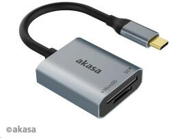 Akasa Cititor de carduri AKASA AK-CR-10BK (SD, microSD), extern, USB 3.2 Type-C (AK-CR-10BK)