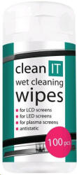 Clean IT Servetele pentru curatare ecran 100buc, umede, antistatice, LCD/LED/Plasma (CL-140)