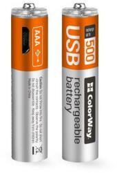 ColorWay Baterii reîncărcabile ColorWay AAA 400mAh 2pcs (CW-UBAAA-01) Baterie reincarcabila