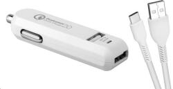 AVACOM Încărcător auto AVACOM CarMAX 2 2x Qualcomm Quick Charge 2.0, culoare albă (cablu USB-C) (NACL-QC2XC-WW)