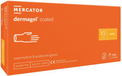 Mercator Medical DERMAGEL COATED - Mănuși de corp fără pudră de latex, strat interior din polimer, 100 buc, L