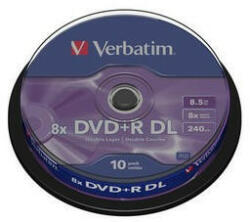 Verbatim DVD + R (pachet de 10) Strat dublu / 8x / 8, 5 GB / ax (43666)