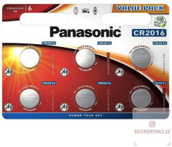 Panasonic Baterie cu litiu PANASONIC (buton) CR-2016EL / 6BP 3V (Blister 6buc) (2B360582)