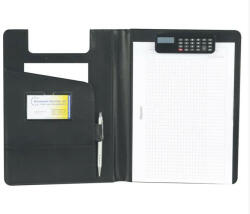 ALASSIO Konferenciamappa A/4 "BRESCIA" fekete bőrhatású műbőr