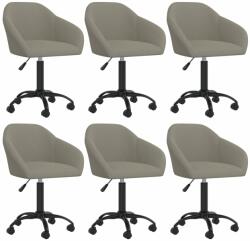 vidaXL 6 buc gri deschis 3089650