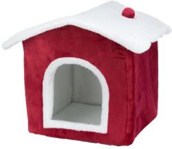 TRIXIE Xmas bújó ház Nevio fehér/piros 35x45x38cm (92407)
