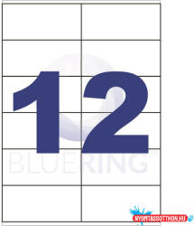 Bluering Etikett címke, 105x48mm, 12 címke/lap Bluering® (BRET118) - nyomtassotthon