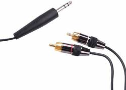Cabletech Cablu jack 6.3 stereo tata - 2xrca tata 1.8m (KPO3867-1.8)