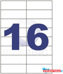 Bluering Etikett címke, 105x37mm, 16 címke/lap Bluering® (BRET123)