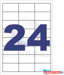 Bluering Etikett címke, 64, 3x34mm, 100 lap, 24 címke/lap Bluering® (BRET126) - nyomtassotthon