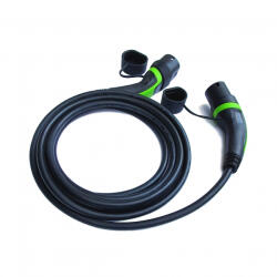 Polyfazer Cablu Incarcare masini electrice , Polyfazer, Type 2, 32A, 22kW, negru si verde (5942946077041)
