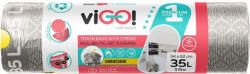 viGO! Saci de gunoi cu legături viGO! - Premium #1, 35 l, 15 buc, argintiu (2218050)