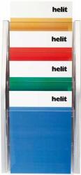 Helit A4 4 rekeszes fali ezüst katalógustartó (H6270100) - pepita