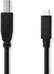 Nedis USB kábel | USB 2.0 | USB-C Dugasz | USB-B Dugasz | 480 Mbps | O (CCGP60650BK10)
