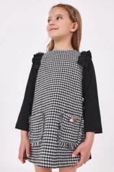 Mayoral gyerek ruha fekete, mini, harang alakú - fekete 128 - answear - 11 990 Ft