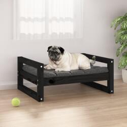  Pat pentru câini, negru, 65, 5x50, 5x28 cm, lemn masiv de pin (821476)