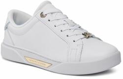 Tommy Hilfiger Sneakers Tommy Hilfiger Golden Hw Court Sneaker FW0FW07702 White/Well Water 0K6