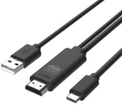WPOWER USB Type-C - HDMI 4K@60Hz kábel töltés funkcióval, 1.8m (SUNS0319-B)