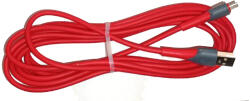 Cablu incarcare date USB - Micro USB Liquid Silica 5A rosu 3 metri (CB733M)
