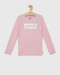 Levi's gyerek pamut hosszú ujjú felső rózsaszín - rózsaszín 158
