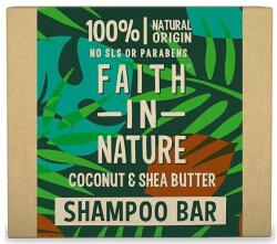 Faith in Nature natúr kókusz és shea vaj szilárd sampon - száraz hajra - 85 g