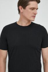 Sisley pamut póló fekete, sima - fekete S - answear - 9 290 Ft