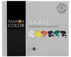 Pannoncolor akril festék készletek/6x22ml alapkészlet