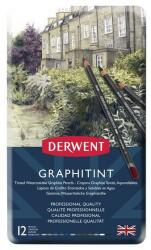 Derwent Graphitint színes grafit ceruza készletek/12 db-os készlet fémdobozban