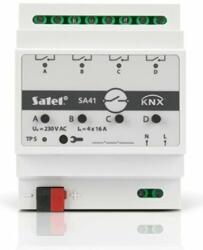 SATEL KNX-SA 41 Univerzális kapcsoló KNX automatizálási rendszerhez; 4 relé kimenet (KNX-SA 41)