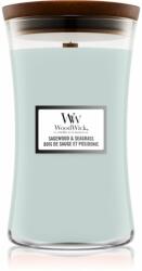 WoodWick Sagewood & Seagrass ароматна свещ с дървен фитил 609 гр