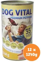 DOG VITAL konzerv csirke, sárgarépa 12x1240g