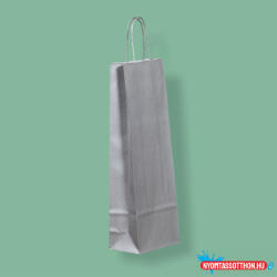  Sodrottfüles papír italtáska 140x80x390mm ezüst (37939)