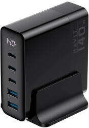 Havit UCLE004 Mobile series - 140w Utazó töltő EU - Fekete