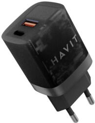 Havit UC303 Mobile series - 30W GaN töltő - átlátszó Fekete