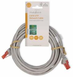 Nedis Cablu de rețea CAT6 | RJ45 Plug | RJ45 Plug | U/UTP | 5.00 m | Rotund | PVC | Gri | Etichetă (CCGL85200GY50)
