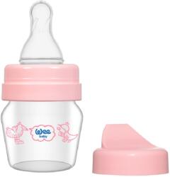 Wee Baby Biberon din sticla Wee Baby Mini, cu 2 varfuri, 30 ml, roz (792)